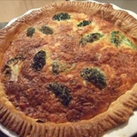 Cheaty salmon and broccoli quiche recipe