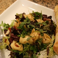 Cheese Tortellini Salad with Sun-dried Tomato Vinaigrette