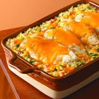 Cheesy Chicken and Rice Bake
