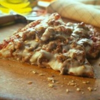 Cheesy Sausage and Mushroom Pizza