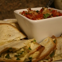 Chicken and Brie Quesadillas with Chipotle Salsa Chicken and Brie Quesadillas with Chipotle Salsa