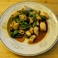 Chicken, Asparagus, and Broccoli Stir-Fry