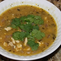Chicken chili soup ( by Sarah Fragoso )