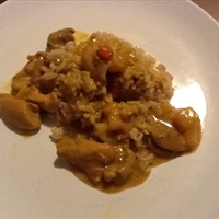 Chicken curry, with Rice