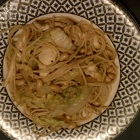 Chicken, Edamame, and Noodle Stir-fry