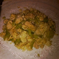 Chicken n Broccoli-Topped Orzo