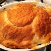 Chicken or  Turkey  Pot Pie with  Biscuit  Crust
