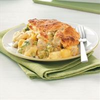 Chicken Potpie With Cheddar Biscuit Topping
