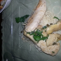 Chicken with Artichokes and Angel Hair