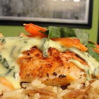 Chicken with Feta Spinach Sauce