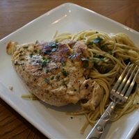 Chicken with Lemon-leek Linguine