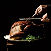 Mole-Rubbed Turkey with Vegetables Stuffing and Gravy