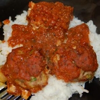 Chipotle Meatballs - El Naranjo Restaurant, Oaxaca, Mexico