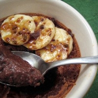 Chocolate Creme Brulee with Caramelized Bananas