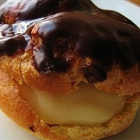 Chocolate Eclairs with Custard Filling