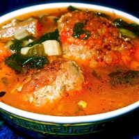 Chorizo, Kale, and Pork Meatball Soup Chorizo, Kale, and Pork Meatball Soup