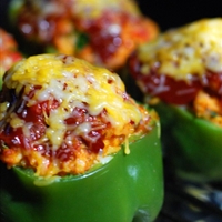 Chris' Fire Roasted Stuffed Bell Peppers Chris' Fire Roasted Stuffed Bell Peppers
