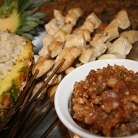 Citrus Chicken Satay with Peanut Sauce