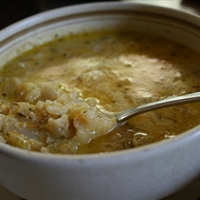Cream of Celery and Cauliflower Soup