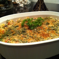 Creamy Seafood And Dill Casserole Over Rice