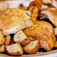 Crispy Rosemary Chicken and Fries