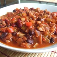 Crock Pot Vegetarian Chili- Core Recipe; Flex=2pts (aprx 2 cups)