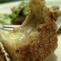 Crunchy melting brie cheese