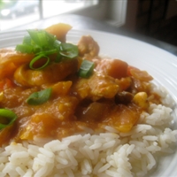 Curried mango chicken Curried mango chicken