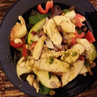 Curried Pear, Pistachio and Grilled Chicken Salad