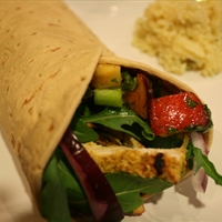 Curry Chicken Wraps with Nectarine-Chutney