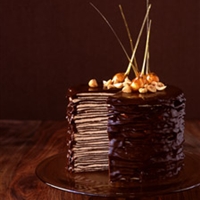 Darkest Chocolate Crepe Cake