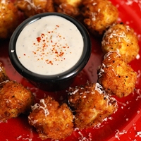 Deep Fried Artichoke Hearts with Gorgonzola Dipping Sauce