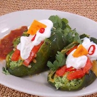 Egg Stuffed Roasted Chiles