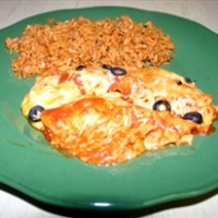 Enchiladas con Pollo - right out of the can