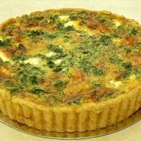 Feta, Onion, Spinach and Pepper Quiche