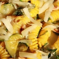 Fusilli with courgette and saffron