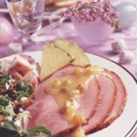 Glazed Ham with Pineapple-Raisin Sauce