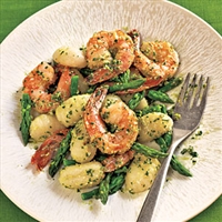 Gnocchi with Shrimp, Asparagus, and Pesto