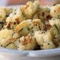 Golden Roasted Cauliflower with Pecorino Romano Cheese