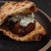 Greek Lamb Burgers with Yogurt Sauce