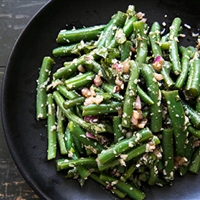 Green Beans with Balsamic, Basil, and Parmesan