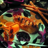 Grilled Chicken Breasts with Blueberry Chutney Sauce Grilled Chicken Breasts with Blueberry Chutney Sauce