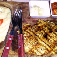 Grilled Chicken Breasts with Garlic Butter