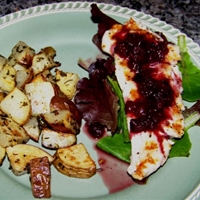 Grilled Chicken with Pinot-Plum Sauce