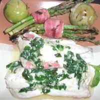 Grilled Rockfish with Garlic and Basil