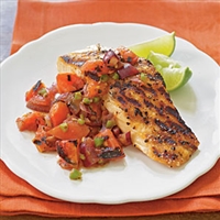 Grilled Salmon with Smoky Tomato Salsa
