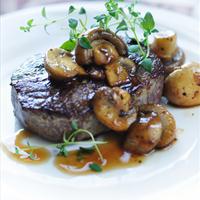 Grilled Sirloin Steak with Mushroom-Wine Sauce Grilled Sirloin Steak with Mushroom-Wine Sauce