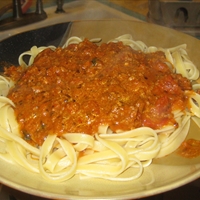 Ground Beef And Sausage With Pasta In Tomato Cream Sauce Ground Beef And Sausage With Pasta In Tomato Cream Sauce