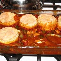 Gumbo Biscuit Bake