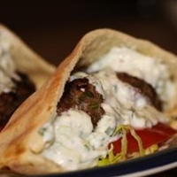 Gyro Meat Sandwich Filling with Tzatziki (Satziki) Sauce